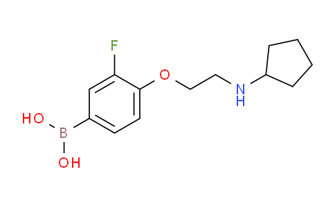 CAS No. 1704096-02-5, (4-(2-(cyclopentylamino)ethoxy)-3-fluorophenyl)boronic acid