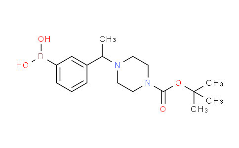 CAS No. 1704096-32-1, (3-(1-(4-(tert-butoxycarbonyl)piperazin-1-yl)ethyl)phenyl)boronic acid