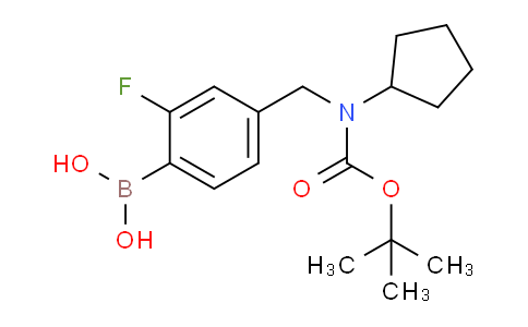 CAS No. 1704096-68-3, (4-(((tert-butoxycarbonyl)(cyclopentyl)amino)methyl)-2-fluorophenyl)boronic acid