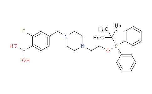 CAS No. 1704096-94-5, (4-((4-(2-((tert-Butyldiphenylsilyl)oxy)ethyl)piperazin-1-yl)methyl)-2-fluorophenyl)boronic acid