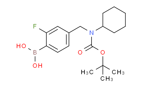 CAS No. 1704097-11-9, (4-(((tert-butoxycarbonyl)(cyclohexyl)amino)methyl)-2-fluorophenyl)boronic acid