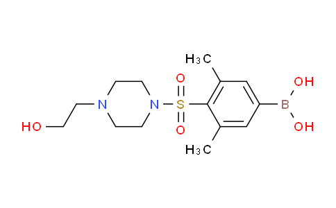 CAS No. 1704120-79-5, (4-((4-(2-Hydroxyethyl)piperazin-1-yl)sulfonyl)-3,5-dimethylphenyl)boronic acid