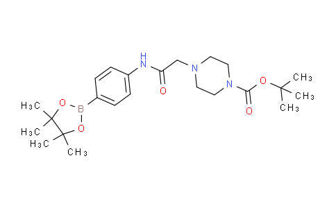 CAS No. 1704120-87-5, tert-butyl 4-(2-oxo-2-((4-(4,4,5,5-tetramethyl-1,3,2-dioxaborolan-2-yl)phenyl)amino)ethyl)piperazine-1-carboxylate