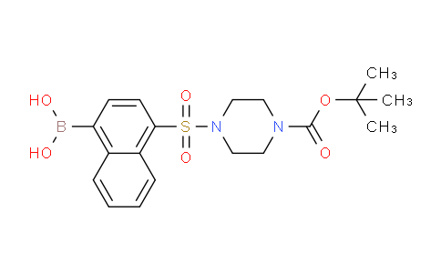 CAS No. 1704120-96-6, (4-((4-(tert-butoxycarbonyl)piperazin-1-yl)sulfonyl)naphthalen-1-yl)boronic acid