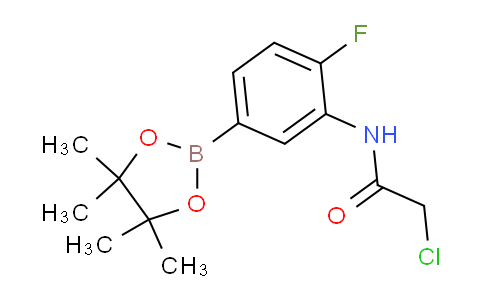 CAS No. 1704121-19-6, 2-Chloro-N-(2-fluoro-5-(4,4,5,5-tetramethyl-1,3,2-dioxaborolan-2-yl)phenyl)acetamide