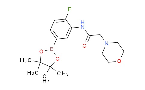 CAS No. 1704121-22-1, N-(2-fluoro-5-(4,4,5,5-tetramethyl-1,3,2-dioxaborolan-2-yl)phenyl)-2-morpholinoacetamide