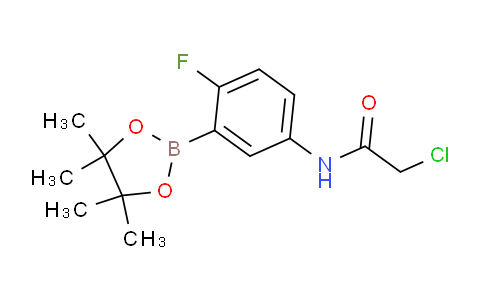 CAS No. 1704121-67-4, 2-chloro-N-(4-fluoro-3-(4,4,5,5-tetramethyl-1,3,2-dioxaborolan-2-yl)phenyl)acetamide