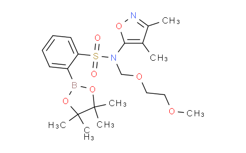 CAS No. 176961-13-0, N-(3,4-Dimethylisoxazol-5-yl)-N-((2-methoxyethoxy)methyl)-2-(4,4,5,5-tetramethyl-1,3,2-dioxaborolan-2-yl)benzenesulfonamide