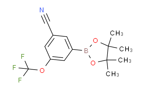 CAS No. 1803321-00-7, 3-(4,4,5,5-Tetramethyl-1,3,2-dioxaborolan-2-yl)-5-(trifluoromethoxy)benzonitrile