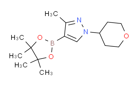 CAS No. 1853186-01-2, 3-Methyl-1-(tetrahydro-2H-pyran-4-yl)-4-(4,4,5,5-tetramethyl-1,3,2-dioxaborolan-2-yl)-1H-pyrazole