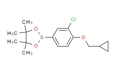 CAS No. 1860005-05-5, 2-(3-Chloro-4-(cyclopropylmethoxy)phenyl)-4,4,5,5-tetramethyl-1,3,2-dioxaborolane