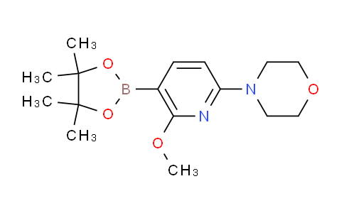 CAS No. 1883761-43-0, 4-(6-Methoxy-5-(4,4,5,5-tetramethyl-1,3,2-dioxaborolan-2-yl)pyridin-2-yl)morpholine