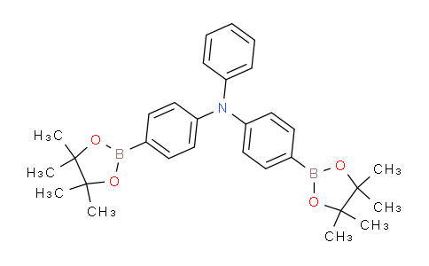 CAS No. 267221-89-6, N-Phenyl-4-(4,4,5,5-tetramethyl-1,3,2-dioxaborolan-2-yl)-N-(4-(4,4,5,5-tetramethyl-1,3,2-dioxaborolan-2-yl)phenyl)aniline