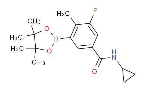 CAS No. 585544-29-2, N-Cyclopropyl-3-fluoro-4-methyl-5-(4,4,5,5-tetramethyl-1,3,2-dioxaborolan-2-yl)benzamide
