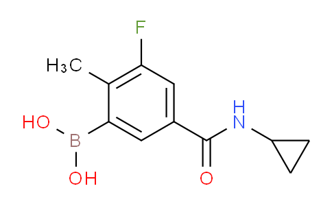 CAS No. 585544-30-5, (5-(Cyclopropylcarbamoyl)-3-fluoro-2-methylphenyl)boronic acid
