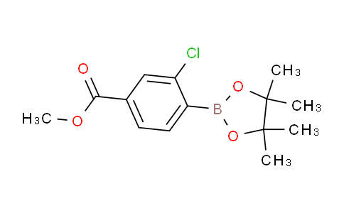 CAS No. 603122-78-7, Methyl 3-chloro-4-(4,4,5,5-tetramethyl-1,3,2-dioxaborolan-2-yl)benzoate