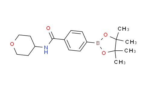 CAS No. 656239-37-1, N-(Tetrahydro-2H-pyran-4-yl)-4-(4,4,5,5-tetramethyl-1,3,2-dioxaborolan-2-yl)benzamide