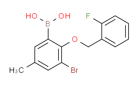 CAS No. 849062-18-6, (3-Bromo-2-((2-fluorobenzyl)oxy)-5-methylphenyl)boronic acid