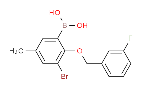CAS No. 849062-40-4, (3-Bromo-2-((3-fluorobenzyl)oxy)-5-methylphenyl)boronic acid