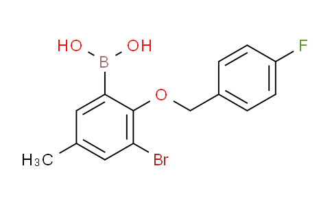 CAS No. 849062-41-5, (3-Bromo-2-((4-fluorobenzyl)oxy)-5-methylphenyl)boronic acid
