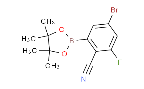 CAS No. 863868-38-6, 4-Bromo-2-fluoro-6-(4,4,5,5-tetramethyl-1,3,2-dioxaborolan-2-yl)benzonitrile