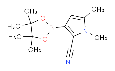 CAS No. 863868-49-9, 1,5-Dimethyl-3-(4,4,5,5-tetramethyl-1,3,2-dioxaborolan-2-yl)-1H-pyrrole-2-carbonitrile