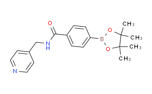 CAS No. 864754-25-6, N-(Pyridin-4-ylmethyl)-4-(4,4,5,5-tetramethyl-1,3,2-dioxaborolan-2-yl)benzamide
