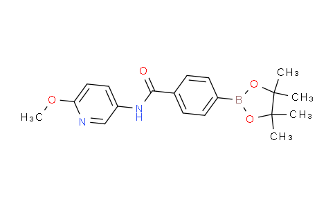 CAS No. 864759-41-1, N-(6-Methoxypyridin-3-yl)-4-(4,4,5,5-tetramethyl-1,3,2-dioxaborolan-2-yl)benzamide