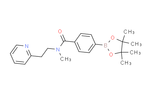 CAS No. 864759-42-2, N-Methyl-N-(2-(pyridin-2-yl)ethyl)-4-(4,4,5,5-tetramethyl-1,3,2-dioxaborolan-2-yl)benzamide