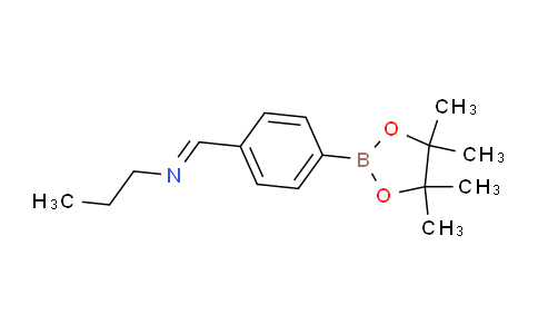 CAS No. 871366-35-7, N-(4-(4,4,5,5-Tetramethyl-1,3,2-dioxaborolan-2-yl)benzylidene)propan-1-amine