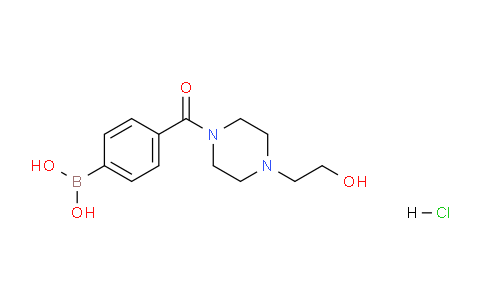 CAS No. 913835-44-6, (4-(4-(2-Hydroxyethyl)piperazine-1-carbonyl)phenyl)boronic acid hydrochloride