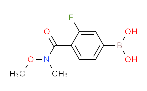 CAS No. 913835-59-3, (3-Fluoro-4-(methoxy(methyl)carbamoyl)phenyl)boronic acid