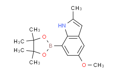 CAS No. 919119-61-2, 5-Methoxy-2-methyl-7-(4,4,5,5-tetramethyl-1,3,2-dioxaborolan-2-yl)-1H-indole