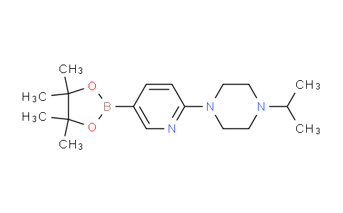 CAS No. 919496-58-5, 1-Isopropyl-4-(5-(4,4,5,5-tetramethyl-1,3,2-dioxaborolan-2-yl)pyridin-2-yl)piperazine
