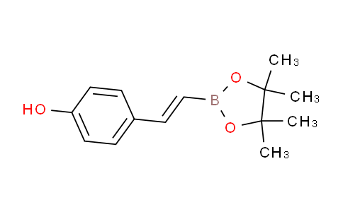 CAS No. 933986-82-4, (E)-4-(2-(4,4,5,5-Tetramethyl-1,3,2-dioxaborolan-2-yl)vinyl)phenol