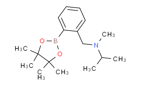 CAS No. 934586-48-8, N-Methyl-N-(2-(4,4,5,5-tetramethyl-1,3,2-dioxaborolan-2-yl)benzyl)propan-2-amine