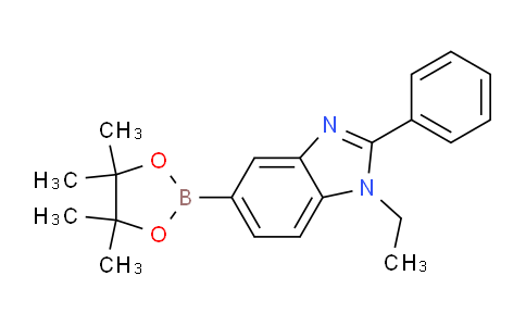 CAS No. 936901-89-2, 1-Ethyl-2-phenyl-5-(4,4,5,5-tetramethyl-1,3,2-dioxaborolan-2-yl)-1H-benzo[d]imidazole
