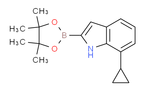 CAS No. 936901-93-8, 7-Cyclopropyl-2-(4,4,5,5-tetramethyl-1,3,2-dioxaborolan-2-yl)-1H-indole