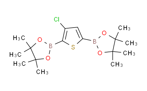 CAS No. 942070-14-6, 2,2'-(3-Chlorothiophene-2,5-diyl)bis(4,4,5,5-tetramethyl-1,3,2-dioxaborolane)