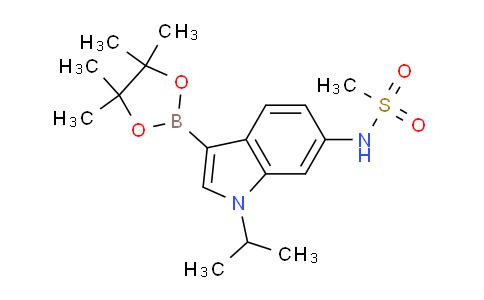 CAS No. 945556-96-7, N-(1-Isopropyl-3-(4,4,5,5-tetramethyl-1,3,2-dioxaborolan-2-yl)-1H-indol-6-yl)methanesulfonamide