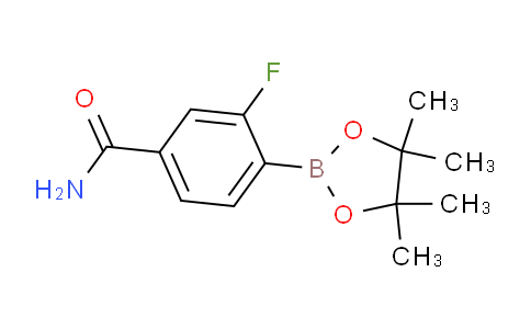 CAS No. 957346-54-2, 3-Fluoro-4-(4,4,5,5-tetramethyl-1,3,2-dioxaborolan-2-yl)benzamide