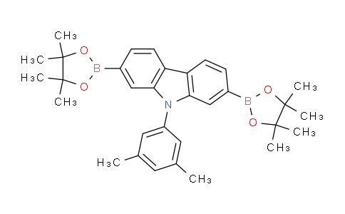 CAS No. 1873364-17-0, 9-(3,5-dimethylphenyl)-2,7-bis(4,4,5,5-tetramethyl-1,3,2-dioxaborolan-2-yl)-9H-carbazole