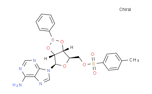 CAS No. 23312-76-7, ((3AS,4R,6R,6aR)-6-(6-amino-9H-purin-9-yl)-2-phenyltetrahydrofuro[3,4-d][1,3,2]dioxaborol-4-yl)methyl 4-methylbenzenesulfonate