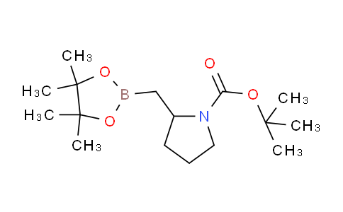 CAS No. 1071494-86-4, tert-butyl 2-((4,4,5,5-tetramethyl-1,3,2-dioxaborolan-2-yl)methyl)pyrrolidine-1-carboxylate