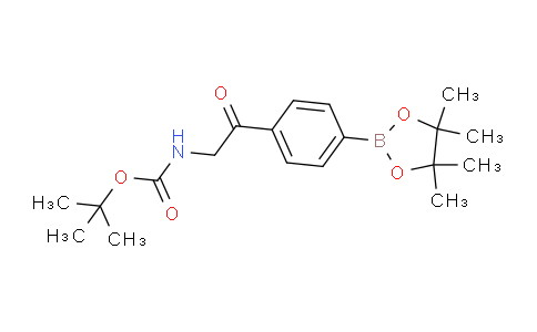 CAS No. 736989-88-1, tert-butyl N-[2-oxo-2-[4-(4,4,5,5-tetramethyl-1,3,2-dioxaborolan-2-yl)phenyl]ethyl]carbamate