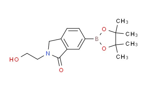 CAS No. 1489231-45-9, 2-(2-Hydroxyethyl)-6-(4,4,5,5-tetramethyl-1,3,2-dioxaborolan-2-yl)isoindolin-1-one