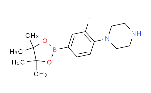 CAS No. 1415793-99-5, 1-(2-Fluoro-4-(4,4,5,5-tetramethyl-1,3,2-dioxaborolan-2-yl)phenyl)piperazine