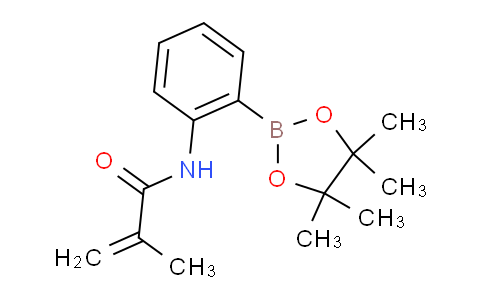 CAS No. 1056904-43-8, 2-methyl-N-[2-(4,4,5,5-tetramethyl-1,3,2-dioxaborolan-2-yl)phenyl]prop-2-enamide