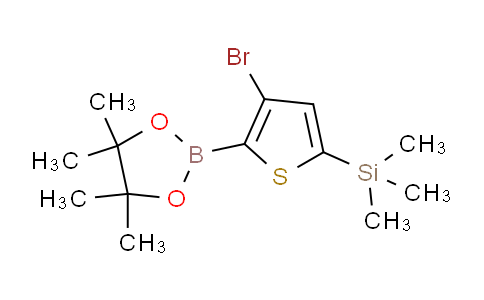 CAS No. 1248347-39-8, (4-Bromo-5-(4,4,5,5-tetramethyl-1,3,2-dioxaborolan-2-yl)thiophen-2-yl)trimethylsilane