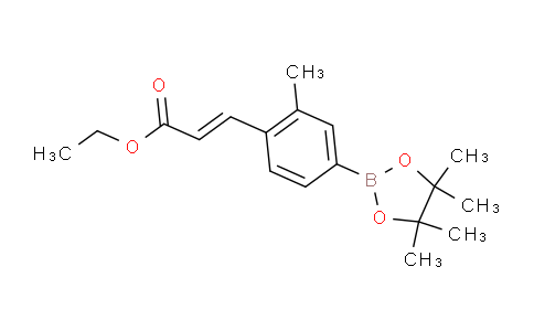CAS No. 1198615-93-8, (E)-Ethyl 3-(2-methyl-4-(4,4,5,5-tetramethyl-1,3,2-dioxaborolan-2-yl)phenyl)acrylate